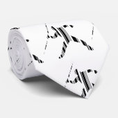 JAVELIN BAR CODE Sportspur- und Feldmuster Krawatte (Gerollt)