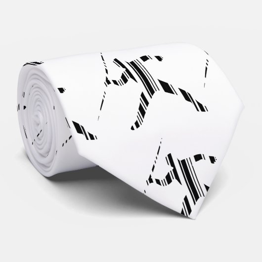 JAVELIN BAR CODE Sportspur- und Feldmuster Krawatte (Gerollt)
