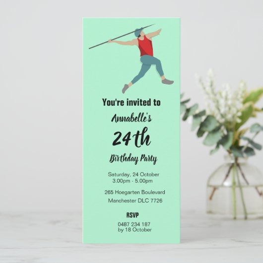 Javelin Einladung (Stehend Vorderseite)