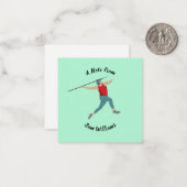 Javelin Mitteilungskarte (Vorderseite/Rückseite Beispiel)