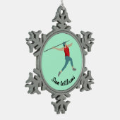 Javelin Schneeflocken Zinn-Ornament (Links)