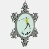 Javelin Schneeflocken Zinn-Ornament (Links)