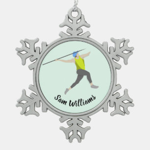 Javelin Schneeflocken Zinn-Ornament