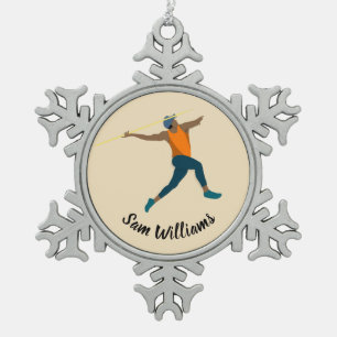 Javelin Schneeflocken Zinn-Ornament