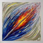 Javelin Throw-Malerei Poster (Vorne)