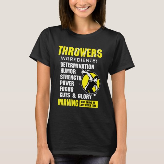 Javelin Throw Thrower Ingredients Sports T-Shirt (Vorderseite)
