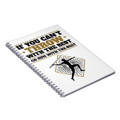 Javelin Thrower Funny Throw mit dem Besten Notizblock (Rechte Seite)