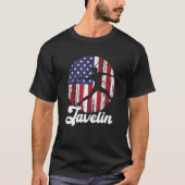 Javelin Thrower US Flag Track & Field Javelin T-Shirt (Vorderseite)