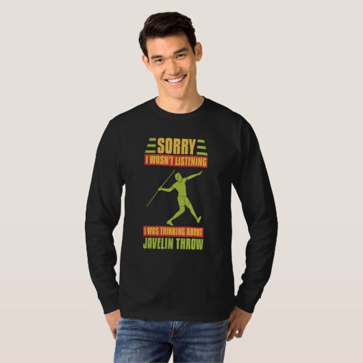 Javelin Throwing Track And Field Spear Thrower Tra T-Shirt (Vorne ganz)