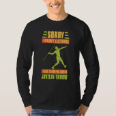 Javelin Throwing Track And Field Spear Thrower Tra T-Shirt (Vorderseite)
