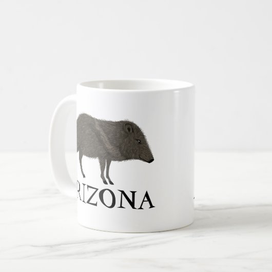 Javelina ARIZONA Wüste Wild Animal Peccary Nature Kaffeetasse (Vorderseite Links)
