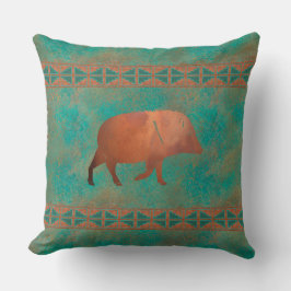 Javelina Daddy Kupfer Aquamarines Muster 20in Kissen