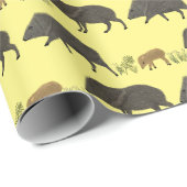 Javelina Family Portrait Wüste Tiere Muster Geschenkpapier (Rolleneckpunkt)