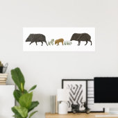 Javelina Family Portrait Wüstentiere Poster (Heimbüro)