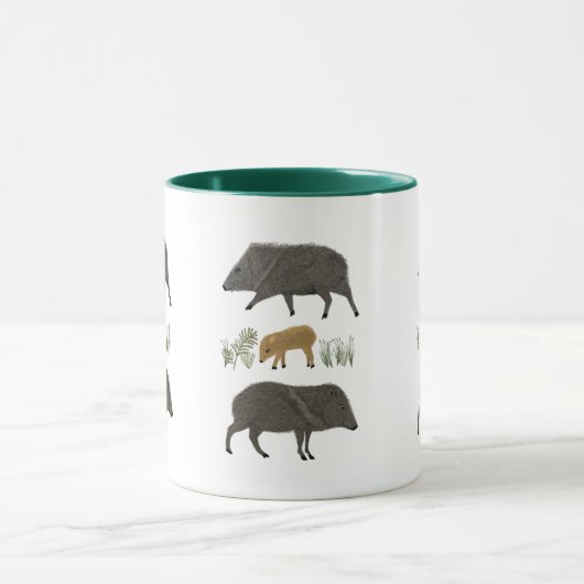 Javelina Family Portrait Wüstentiere Tasse (Zentrum)