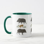 Javelina Family Portrait Wüstentiere Tasse (Links)