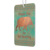 Javelina Kupfer Aquamarine Farbe Personalisiert Autolufterfrischer (Links)