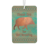 Javelina Kupfer Aquamarine Farbe Personalisiert Autolufterfrischer (Rückseite)