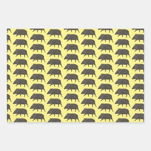 Javelina Wüstentiere Einzigartiges Mustergeschenk Geschenkpapier Set (Vorderseite 3)