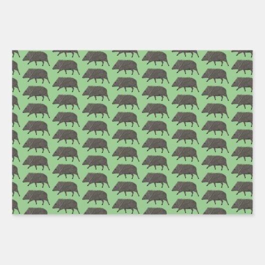 Javelina Wüstentiere Einzigartiges Mustergeschenk Geschenkpapier Set (Vorderseite)