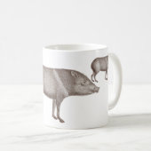 Javelinas ergatterte Peccaries-einzigartige Kaffeetasse (VorderseiteRechts)