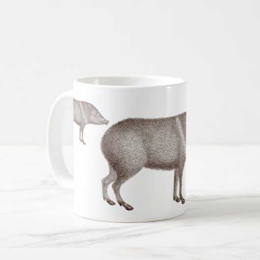 Javelinas ergatterte Peccaries-einzigartige Kaffeetasse (Vorderseite Links)