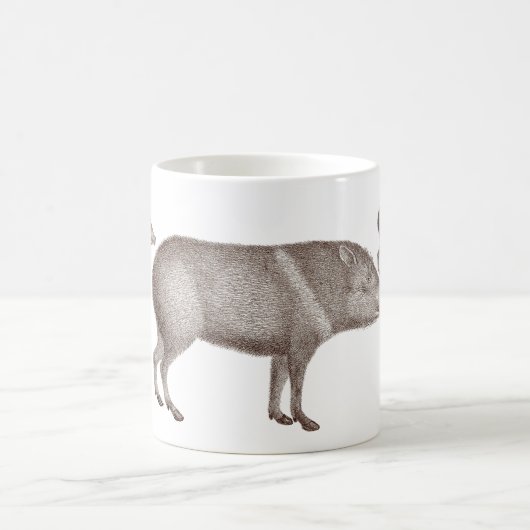 Javelinas ergatterte Peccaries-einzigartige Kaffeetasse (Mittel)