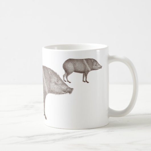 Javelinas ergatterte Peccaries-einzigartige Kaffeetasse (Rechts)