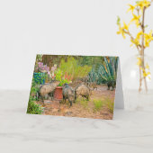 Javelinas in der Casita Karte (Gelbe Blume)