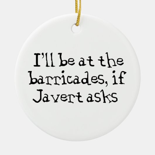 Javert Les Miserables Keramik Ornament (Vorne)