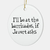 Javert Les Miserables Keramik Ornament (Links)