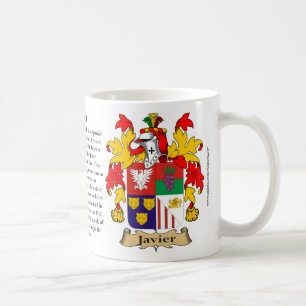 Javier, der Ursprung, die Bedeutung und das Wappen Kaffeetasse