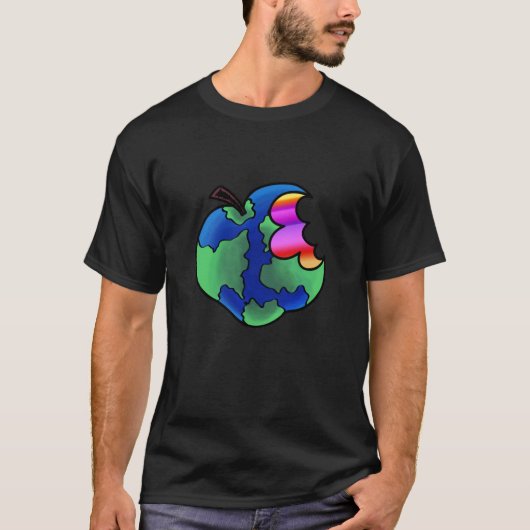 Javis essen WeltT - Shirt (Schwarzes) (Vorderseite)