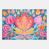 Jaw - abfallendes rosa Diwali Geschenkpapier Set (Vorderseite 2)