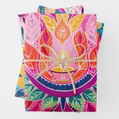 Jaw - abfallendes rosa Diwali Geschenkpapier Set (Beispiel)