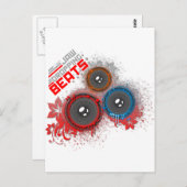 Jaw Dropping Beats - Music DJ Graffiti Urban Postkarte (Vorne/Hinten)