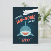 Jaw-Manche Hai-Klassenraum Valentinstag-Karte Einladung (Stehend Vorderseite)