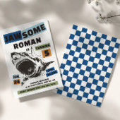 Jaw-Some Shark Birthday Invitation Einladung