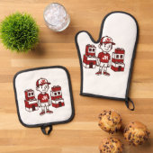 Jawad and hadi ofenhandschuh & Topflappen-Set (Oben Unten)