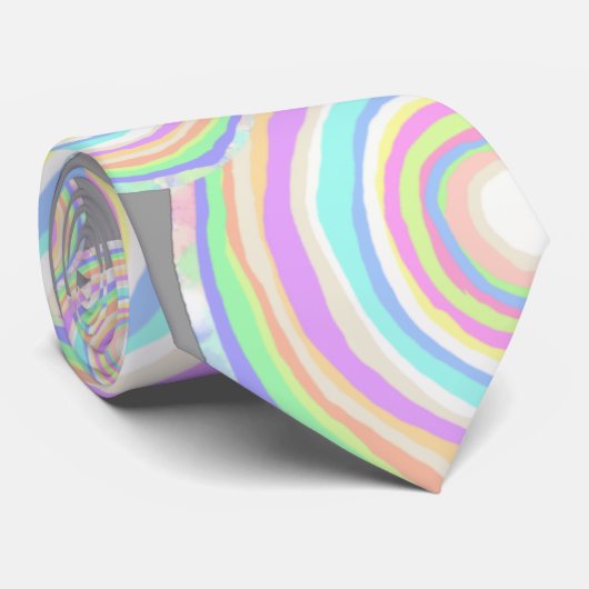 Jawbreaker Slice Candy Seamless Pattern Krawatte (Gerollt)