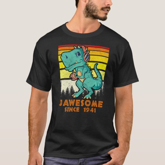Jawesome Phantastisch Gamer seit 1941 für Videospi T-Shirt (Vorderseite)