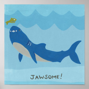 Jawesome Shark Poster