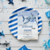 JawIrgendwann Great White Shark Birthday Wasserfar Einladung
