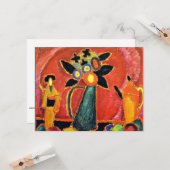 Jawlensky - Japanische Blume, buntes Gemälde Karte (Vorderseite/Rückseite Beispiel)