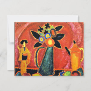 Jawlensky - Japanische Blume, buntes Gemälde Karte