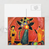 Jawlensky - Japanische Blume Postkarte (Vorne/Hinten)