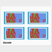 JAWN Philly 70er Liebe Briefmarke Parody Rechteckiger Aufkleber (Blatt)