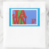 JAWN Philly 70er Liebe Briefmarke Parody Rechteckiger Aufkleber (Tasche)