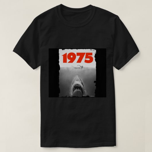 Jaws 1975 fan art Shower Curtain.png T-Shirt (Design vorne)
