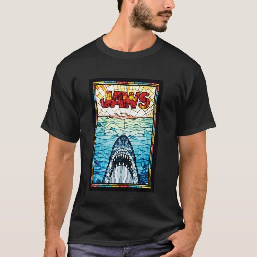 Jaws 50th Anniversary Poster Bleiglasfront & T-Shirt (Vorderseite)